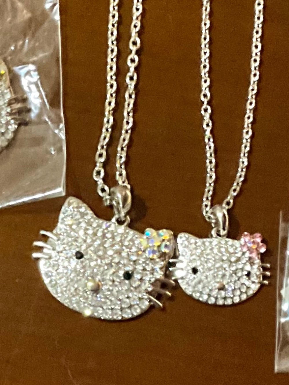 Lot of 7: Hello Kitty Rhinestone Necklaces Wholesale         NWT